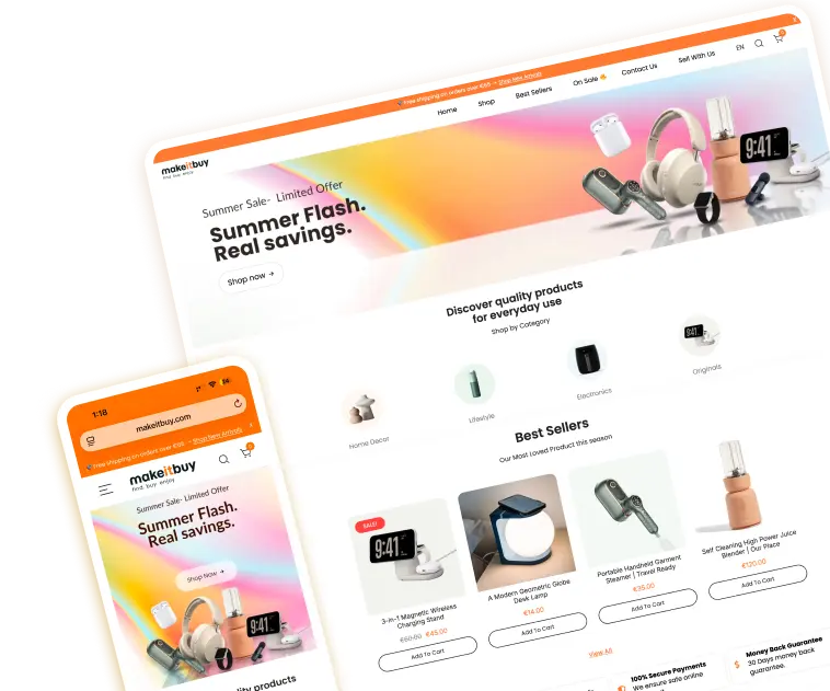 Makeitbuy Shop e-commerce store built by Makeitfy